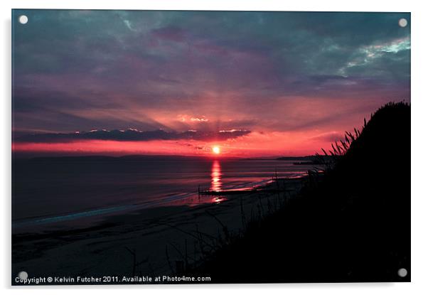 Bay Sunset Acrylic by Kelvin Futcher 2D Photography