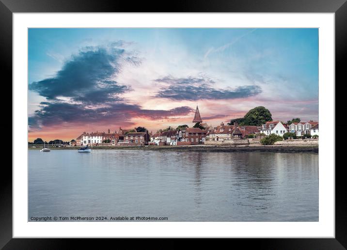 A Scenic View of Bosham Village Framed Mounted Print by Tom McPherson