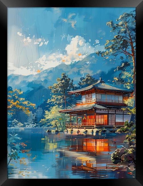 Minka Traditional Japanese House Framed Print by Steve Smith