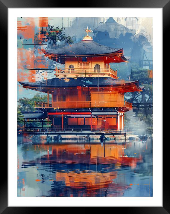 Minka Traditional Japanese House Framed Mounted Print by Steve Smith