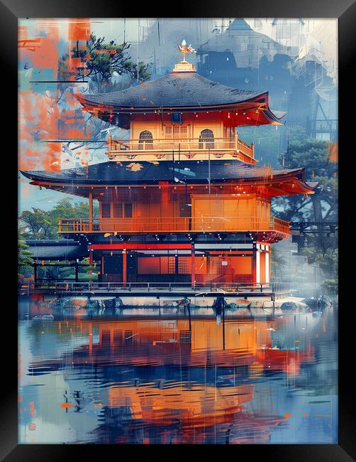 Minka Traditional Japanese House Framed Print by Steve Smith