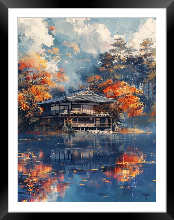 Minka Traditional Japanese House Framed Mounted Print by Steve Smith