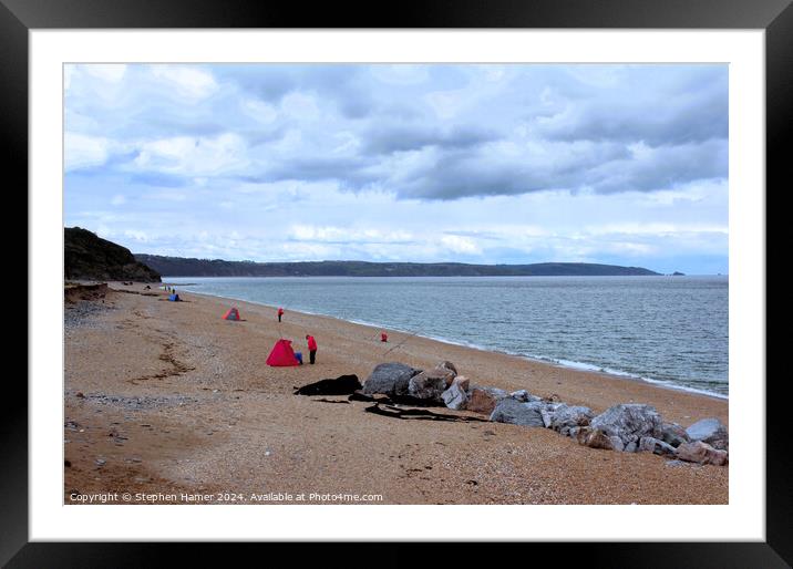 Slapton Sea Anglers Framed Mounted Print by Stephen Hamer