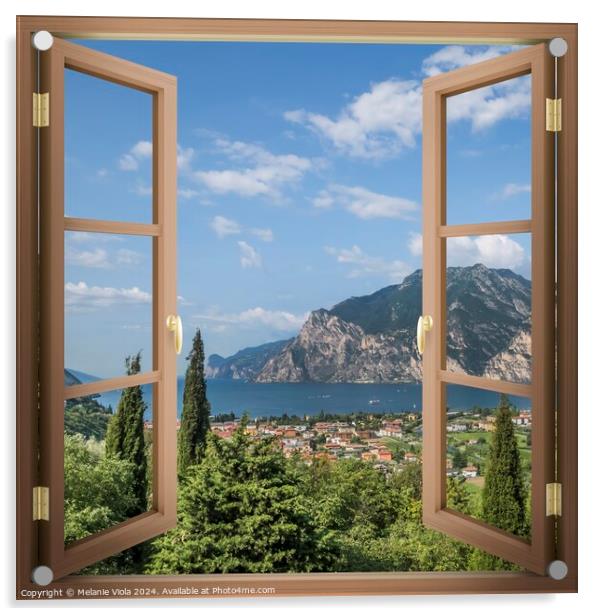 Wonderful view over Lake Garda Acrylic by Melanie Viola