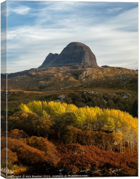 Suilven in Autumn Canvas Print by Rick Bowden