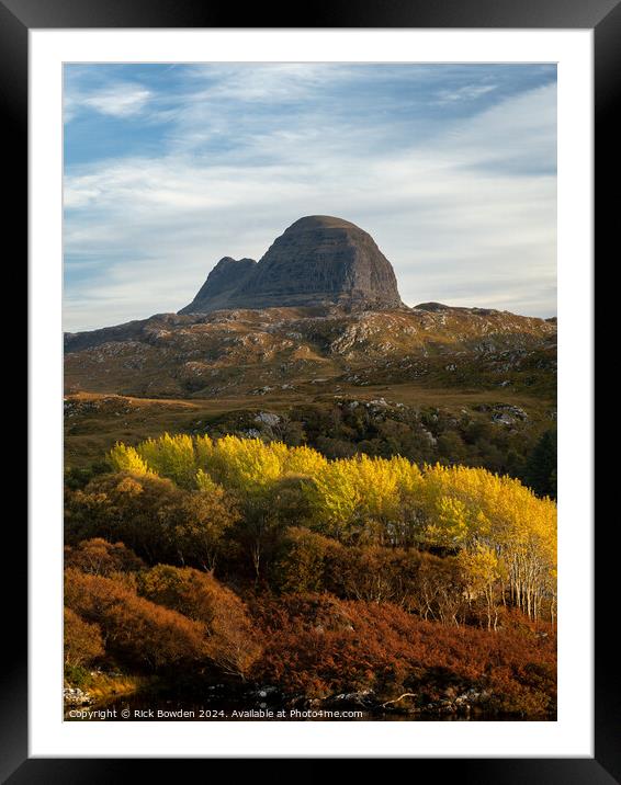 Suilven in Autumn Framed Mounted Print by Rick Bowden