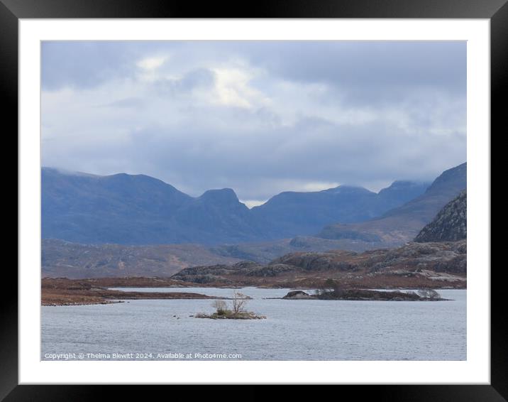 Loch Maree view Framed Mounted Print by Thelma Blewitt