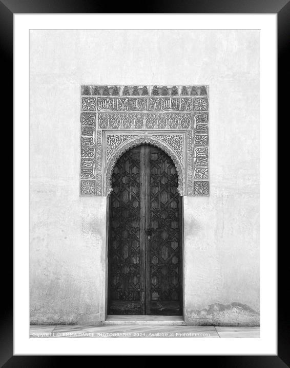 The Nasrid Palace, Granada, Spain Framed Mounted Print by EMMA DANCE PHOTOGRAPHY