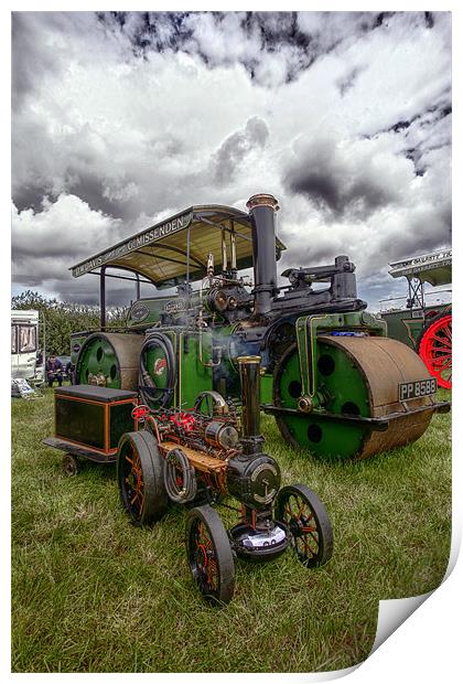 Traction steam engines Print by Tony Bates