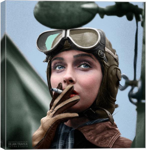  Woman Airforce Service Pilot - WASP from WW 2 Canvas Print by Dejan Travica