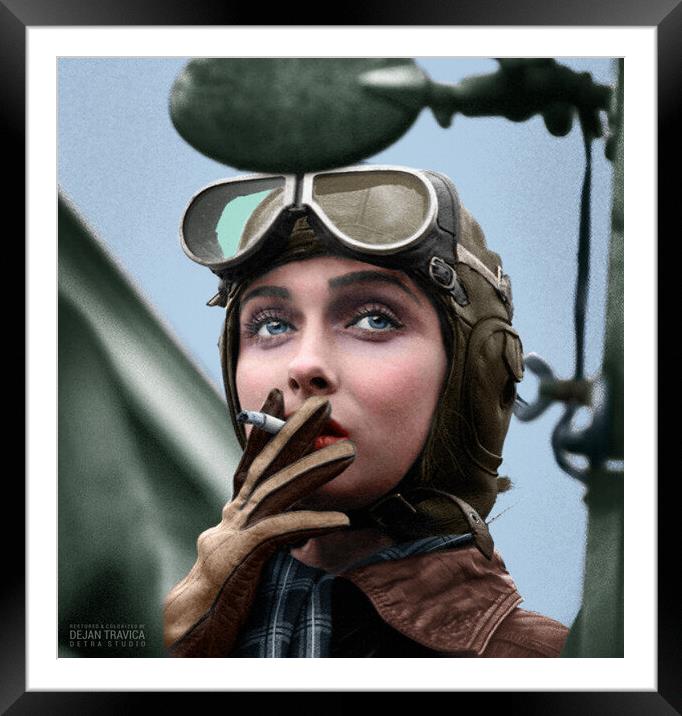  Woman Airforce Service Pilot - WASP from WW 2 Framed Mounted Print by Dejan Travica