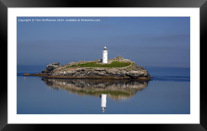 Reflections of Godrevy Lighthouse Framed Mounted Print by Tom McPherson