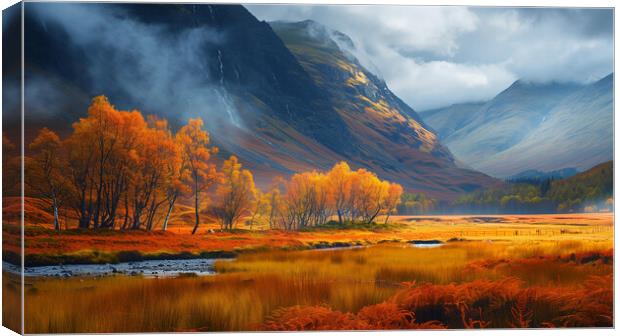 Autumn In Glencoe Canvas Print by Steve Smith