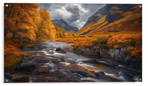 Autumn In Glencoe Acrylic by Steve Smith