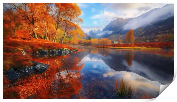 Autumn In Glencoe Print by Steve Smith