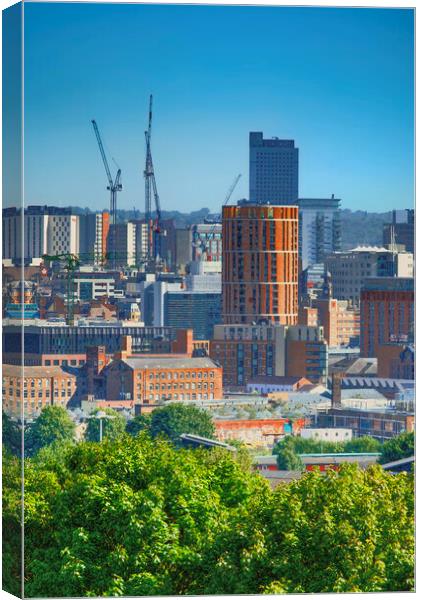 Leeds City Centre Skyline Canvas Print by Alison Chambers
