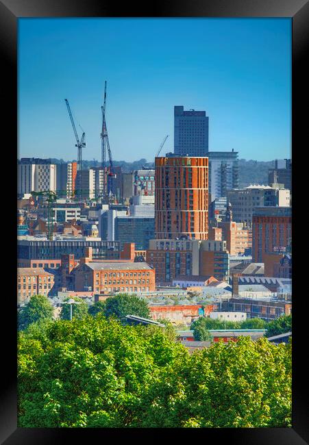 Leeds City Centre Skyline Framed Print by Alison Chambers