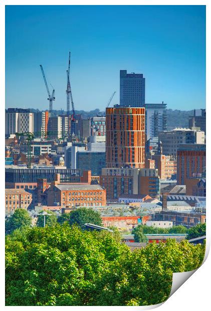 Leeds City Centre Skyline Print by Alison Chambers