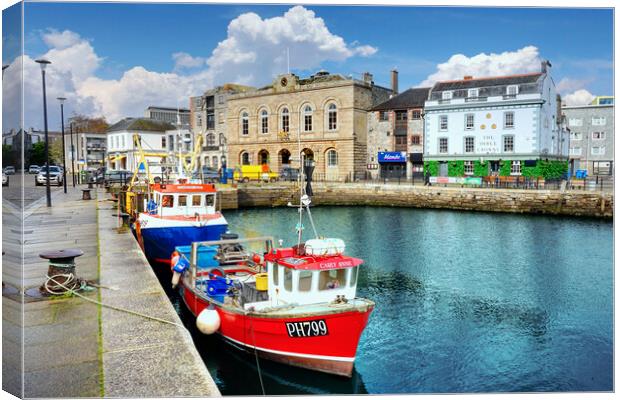 The Barbican and Sutton Harbour Plymouth Canvas Print by Alison Chambers