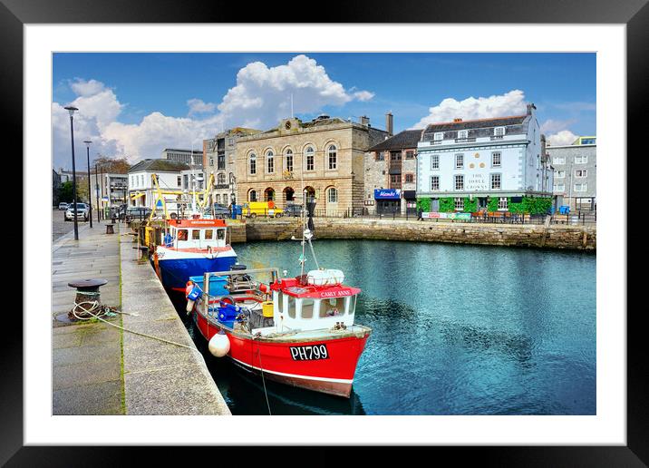 The Barbican and Sutton Harbour Plymouth Framed Mounted Print by Alison Chambers