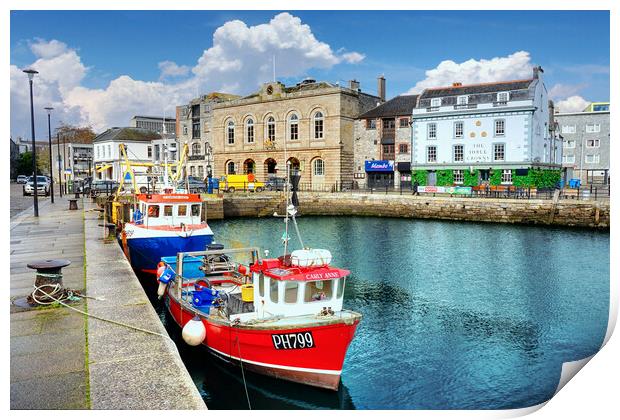 The Barbican and Sutton Harbour Plymouth Print by Alison Chambers