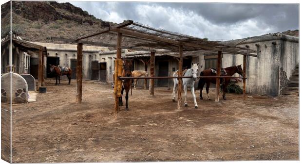 Ok corral,old west Canvas Print by kathy white