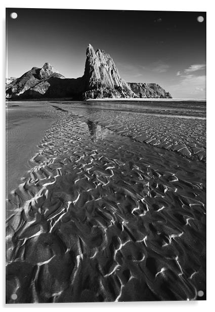 Three Cliffs Bay Sand pattern Acrylic by Creative Photography Wales