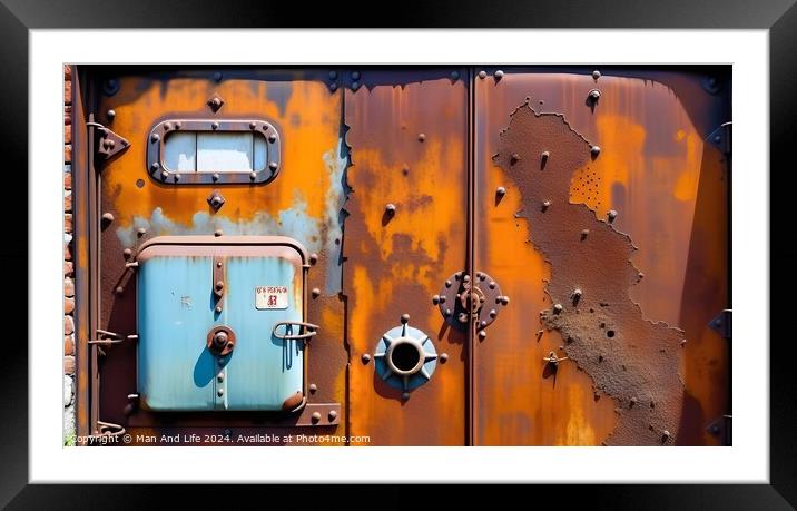 Iron rusted door Framed Mounted Print by Man And Life