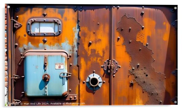 Iron rusted door Acrylic by Man And Life