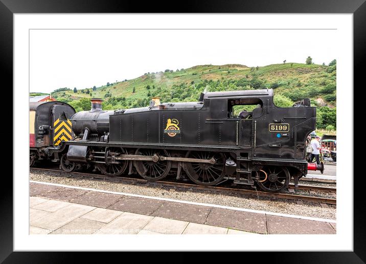 Steam locomotive 5199 preserved Llangollen railway Framed Mounted Print by jim Hamilton