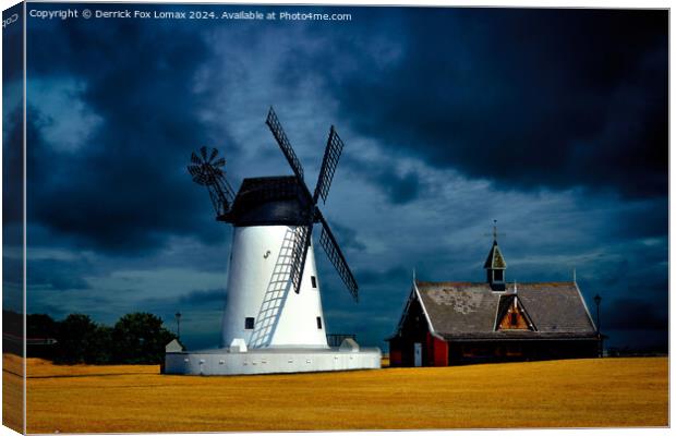 Lytham windmill Canvas Print by Derrick Fox Lomax