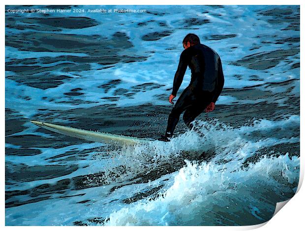 Surfer Dude Print by Stephen Hamer
