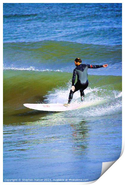 Surfer Print by Stephen Hamer