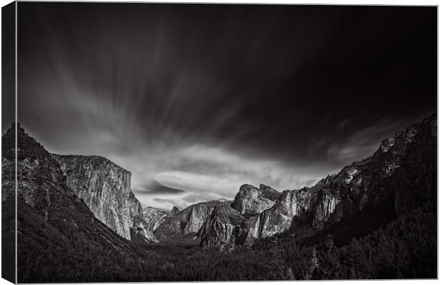 Yosemtie Valley Black and White Canvas Print by Ian Good