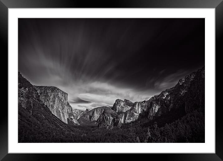 Yosemtie Valley Black and White Framed Mounted Print by Ian Good