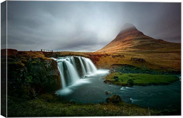 Kirkjufellfoss Waterfall in Iceland Canvas Print by Ian Good