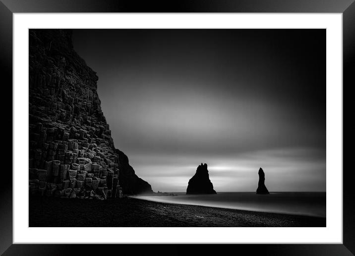 Reynisfjara Black Sand Beach in Iceland Framed Mounted Print by Ian Good