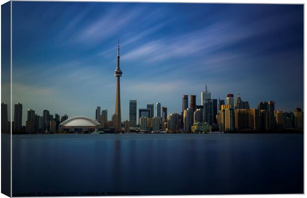 Toronto Cityscape Long Exposure Canvas Print by Ian Good