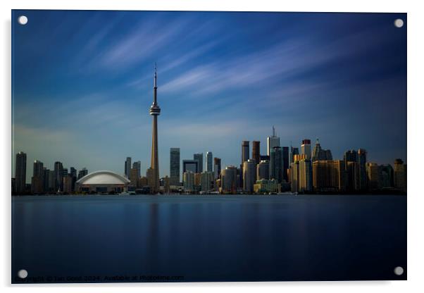 Toronto Cityscape Long Exposure Acrylic by Ian Good