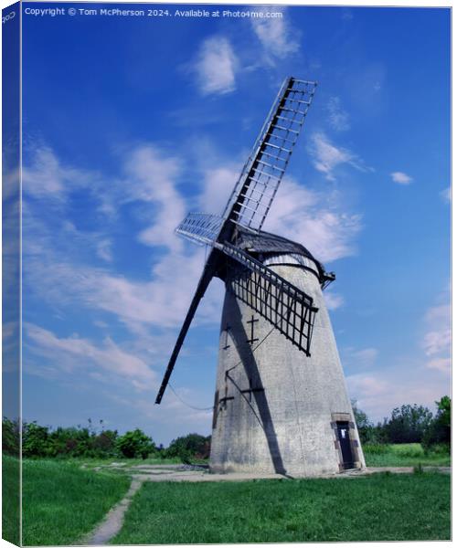 Bidston Windmill Canvas Print by Tom McPherson