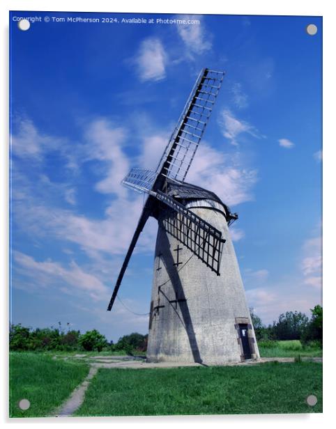 Bidston Windmill Acrylic by Tom McPherson