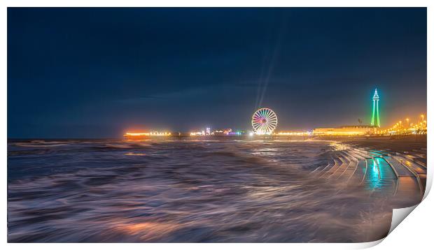 Blackpool At Night Print by Phil Durkin DPAGB BPE4