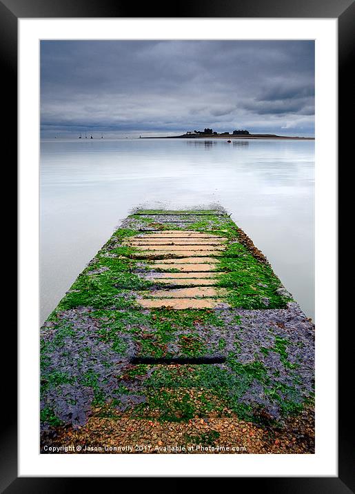 The Jetty To Piel Island Framed Mounted Print by Jason Connolly