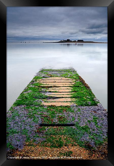 The Jetty To Piel Island Framed Print by Jason Connolly