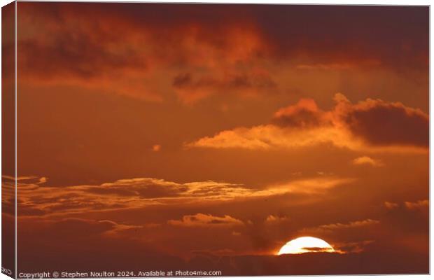 Fiery Sunset Sky Canvas Print by Stephen Noulton