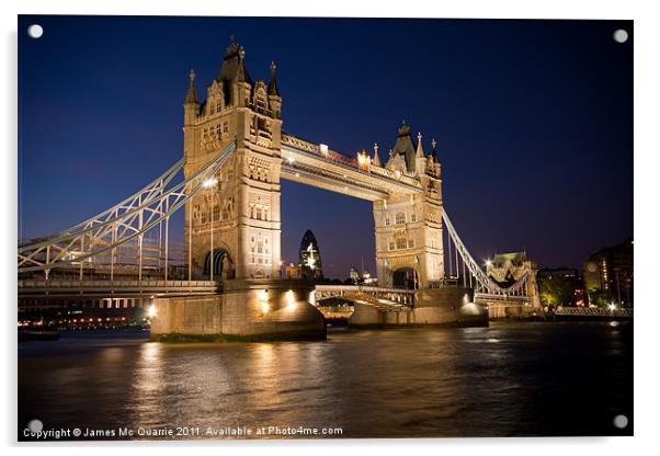 Tower Bridge London Acrylic by James Mc Quarrie