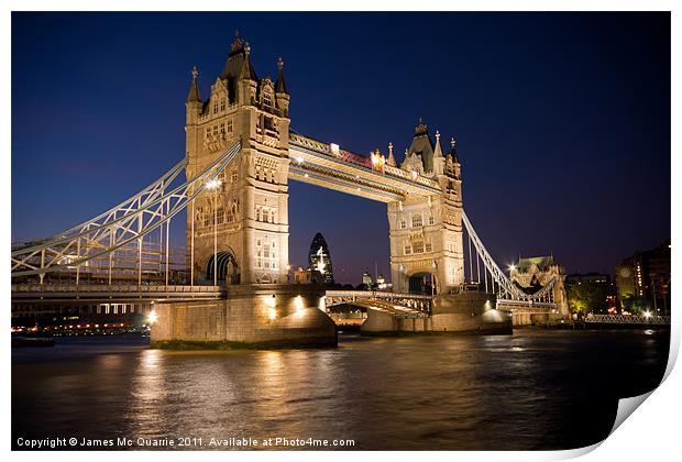 Tower Bridge London Print by James Mc Quarrie