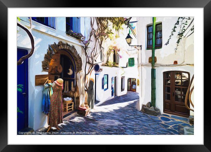Colors of Cadaqués - CR2309-9473-WAT Framed Mounted Print by Jordi Carrio