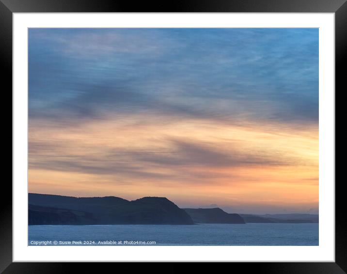 Winter Morning Moods of the Dorset Coastline in Ja Framed Mounted Print by Susie Peek