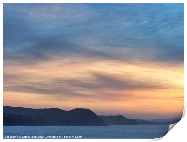 Winter Morning Moods of the Dorset Coastline in Ja Print by Susie Peek